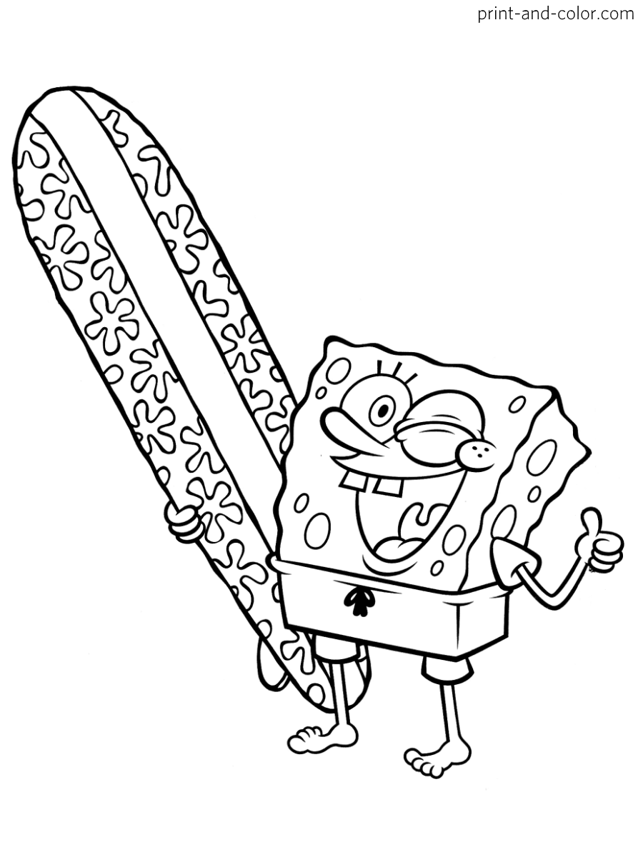 Spongebob Cartoon Coloring Pages Printable 31