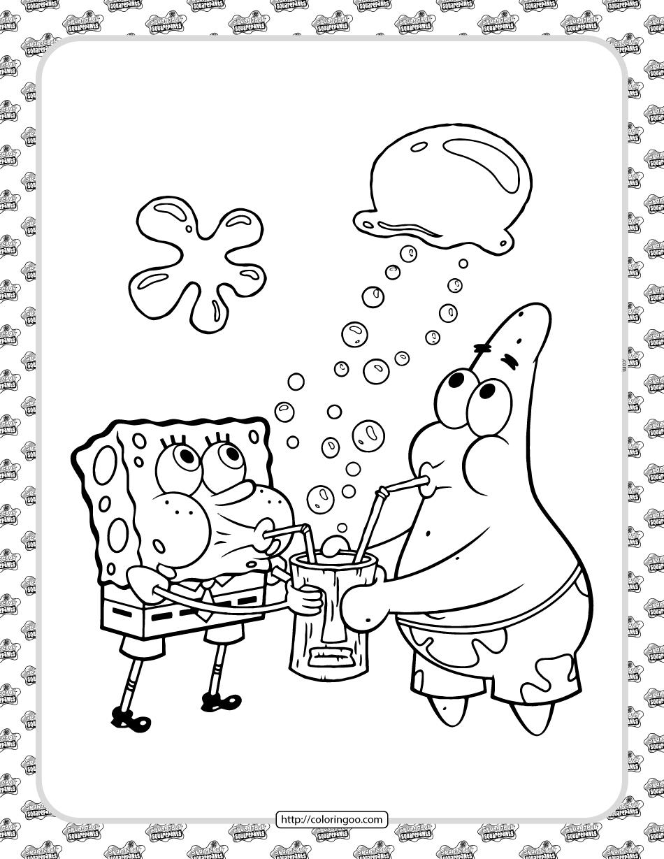 Spongebob Cartoon Coloring Pages Printable 32