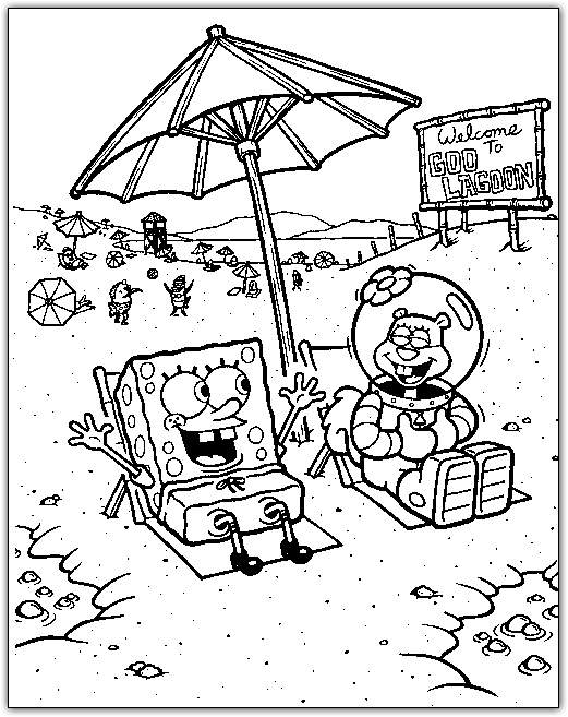 Spongebob Cartoon Coloring Pages Printable 36