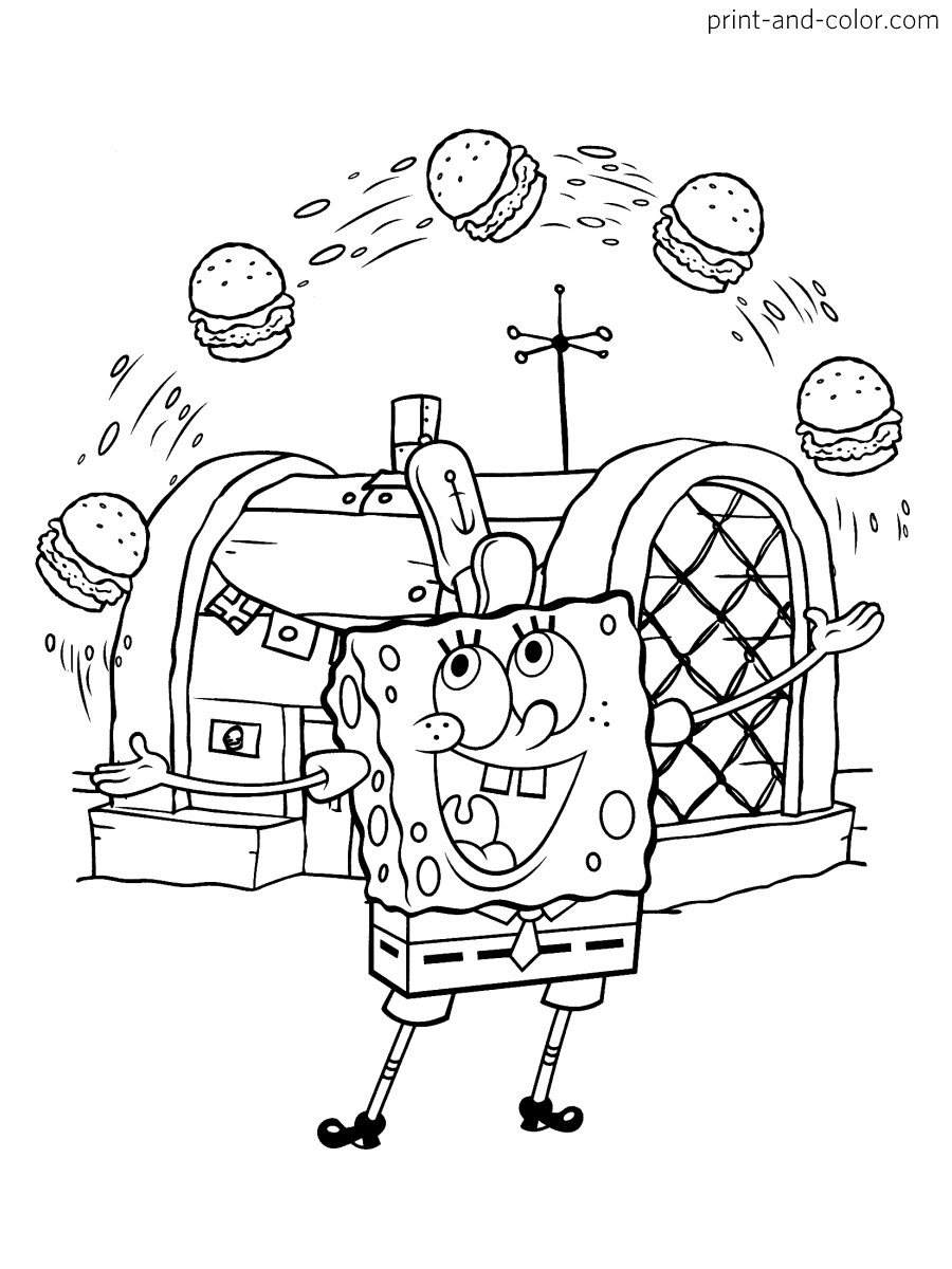 Spongebob Cartoon Coloring Pages Printable 40