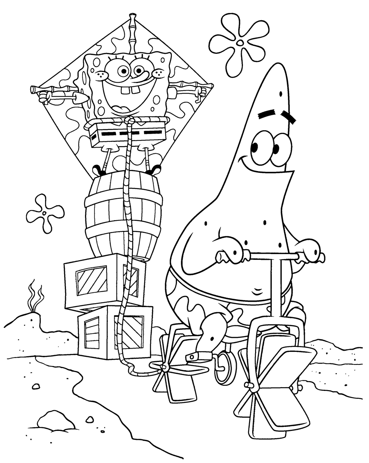 Spongebob Cartoon Coloring Pages Printable 49