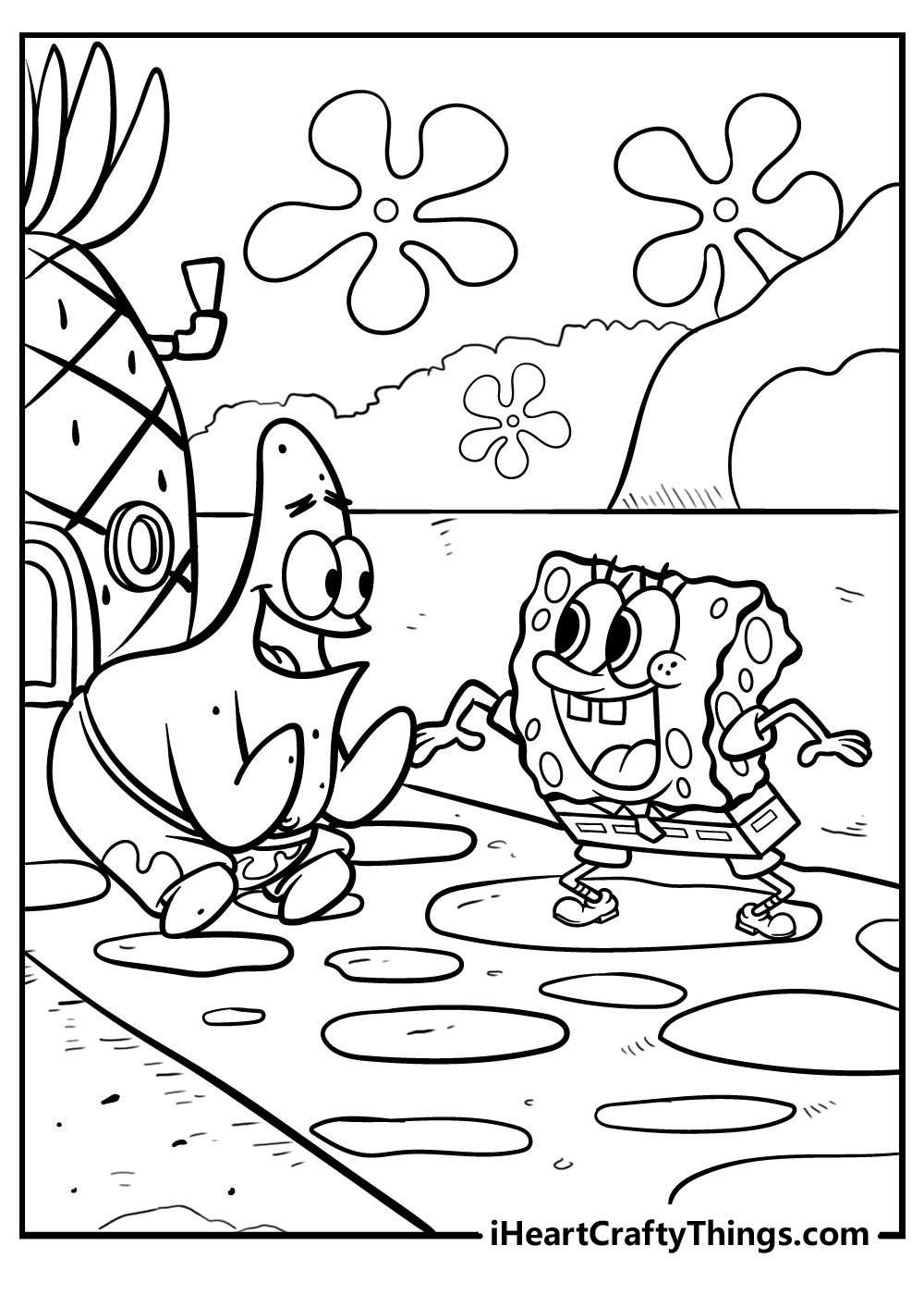 Spongebob Cartoon Coloring Pages Printable 50