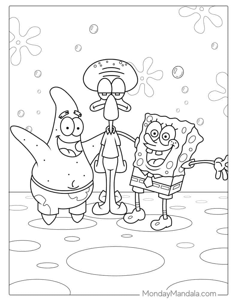 Spongebob Cartoon Coloring Pages Printable 56