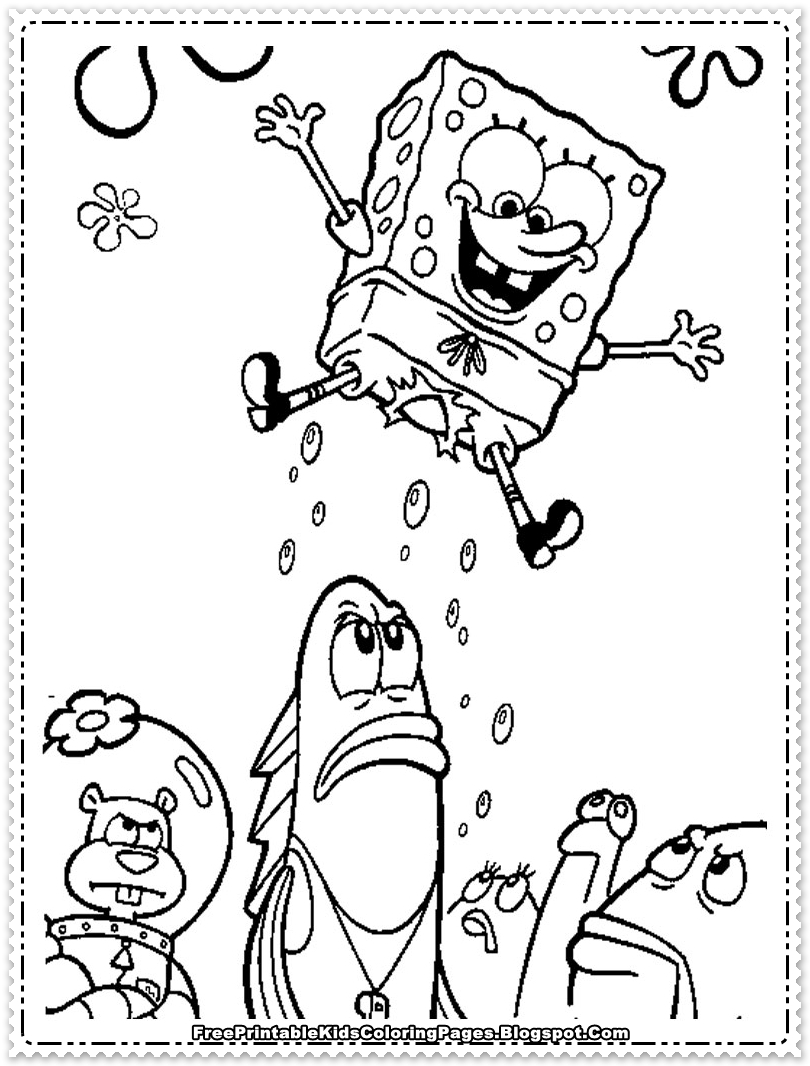 Spongebob Cartoon Coloring Pages Printable 6