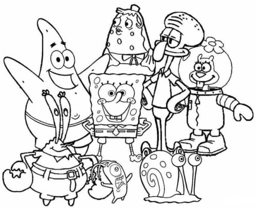 Spongebob Cartoon Coloring Pages Printable 61