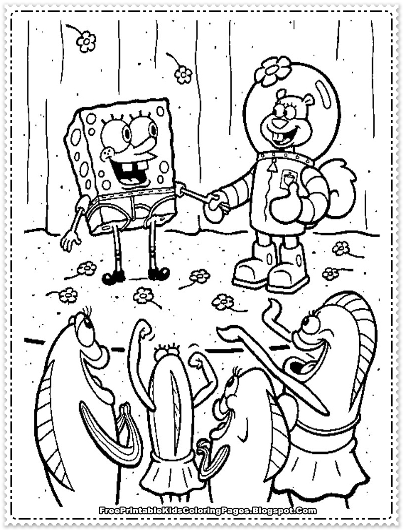 Spongebob Cartoon Coloring Pages Printable 64