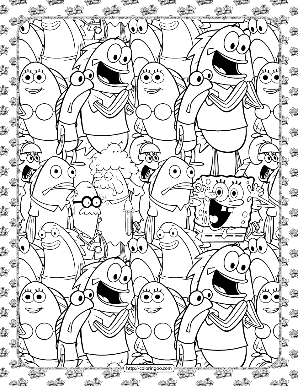 Spongebob Cartoon Coloring Pages Printable 72