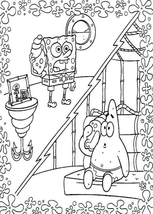 Spongebob Cartoon Coloring Pages Printable 73