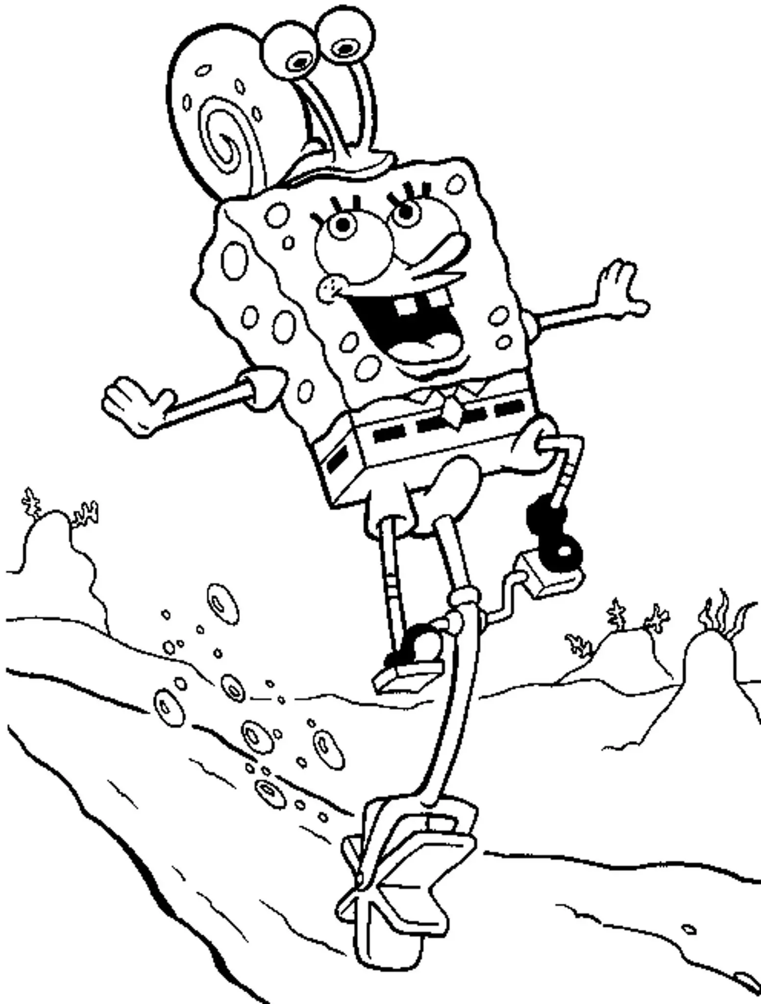 Spongebob Cartoon Coloring Pages Printable 78