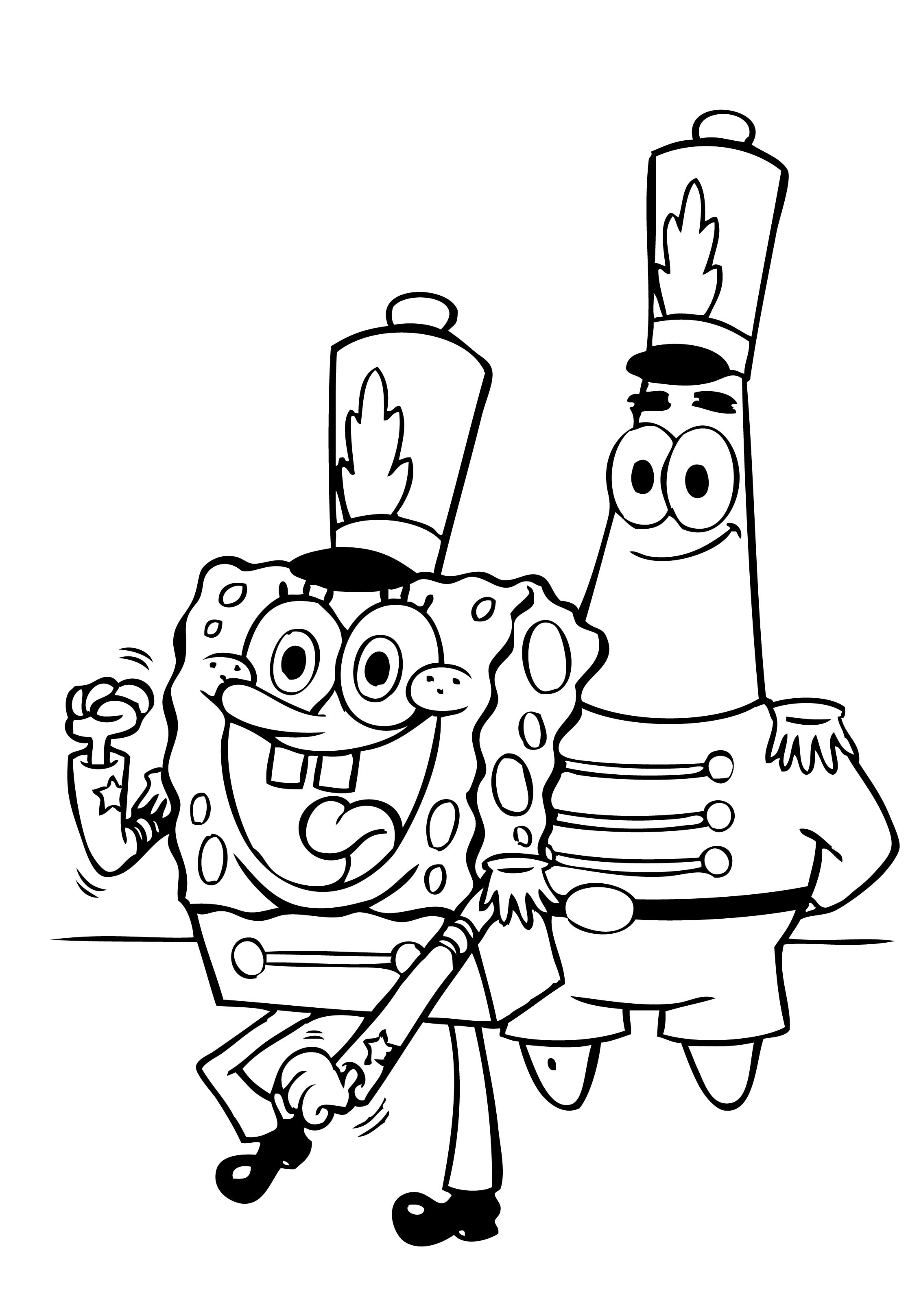 Spongebob Cartoon Coloring Pages Printable 87