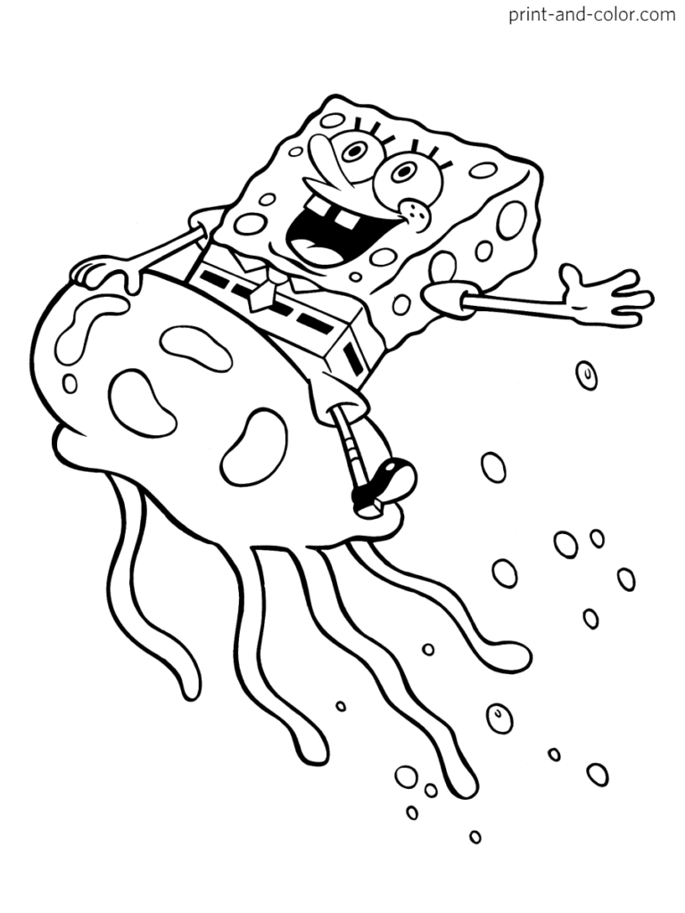 Spongebob Cartoon Coloring Pages Printable 92