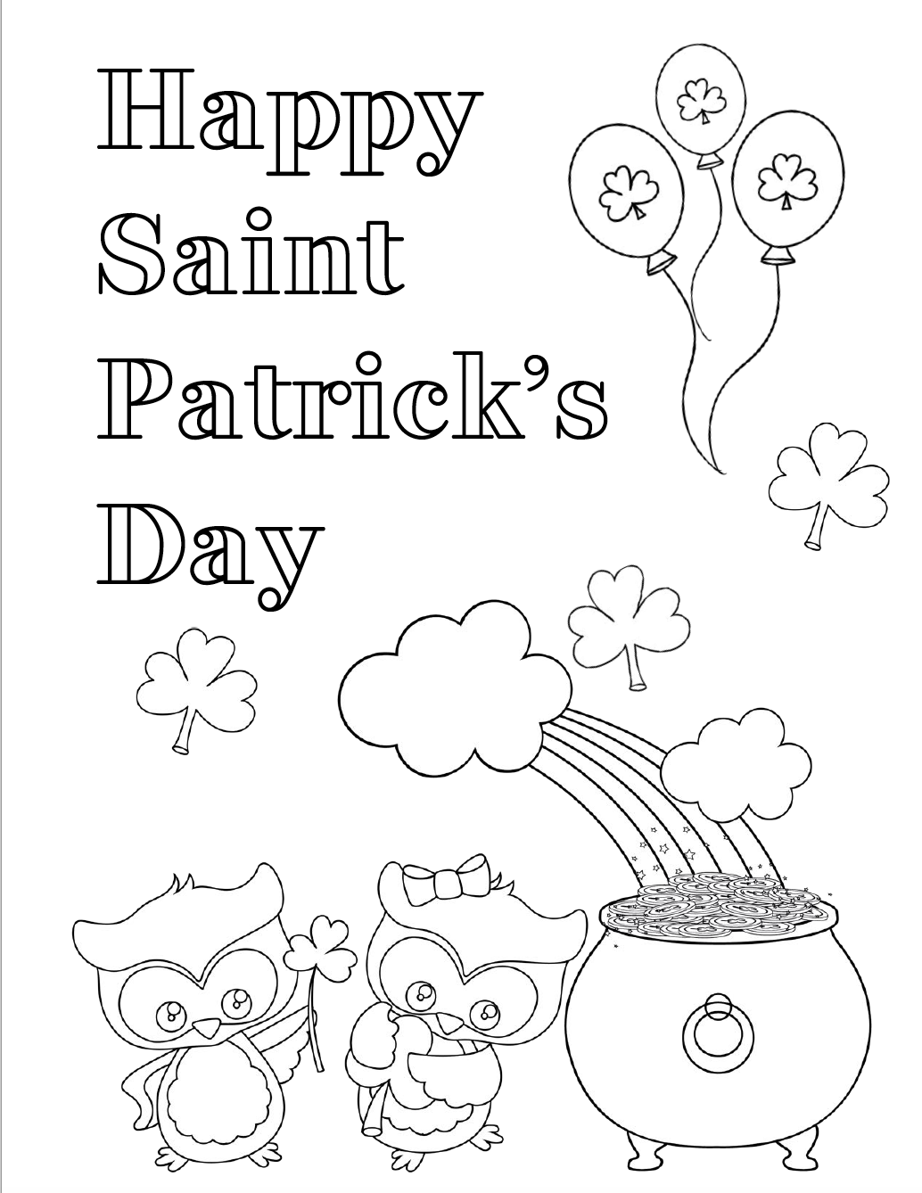 St Patricks Day Coloring Pages FREE Printable 28