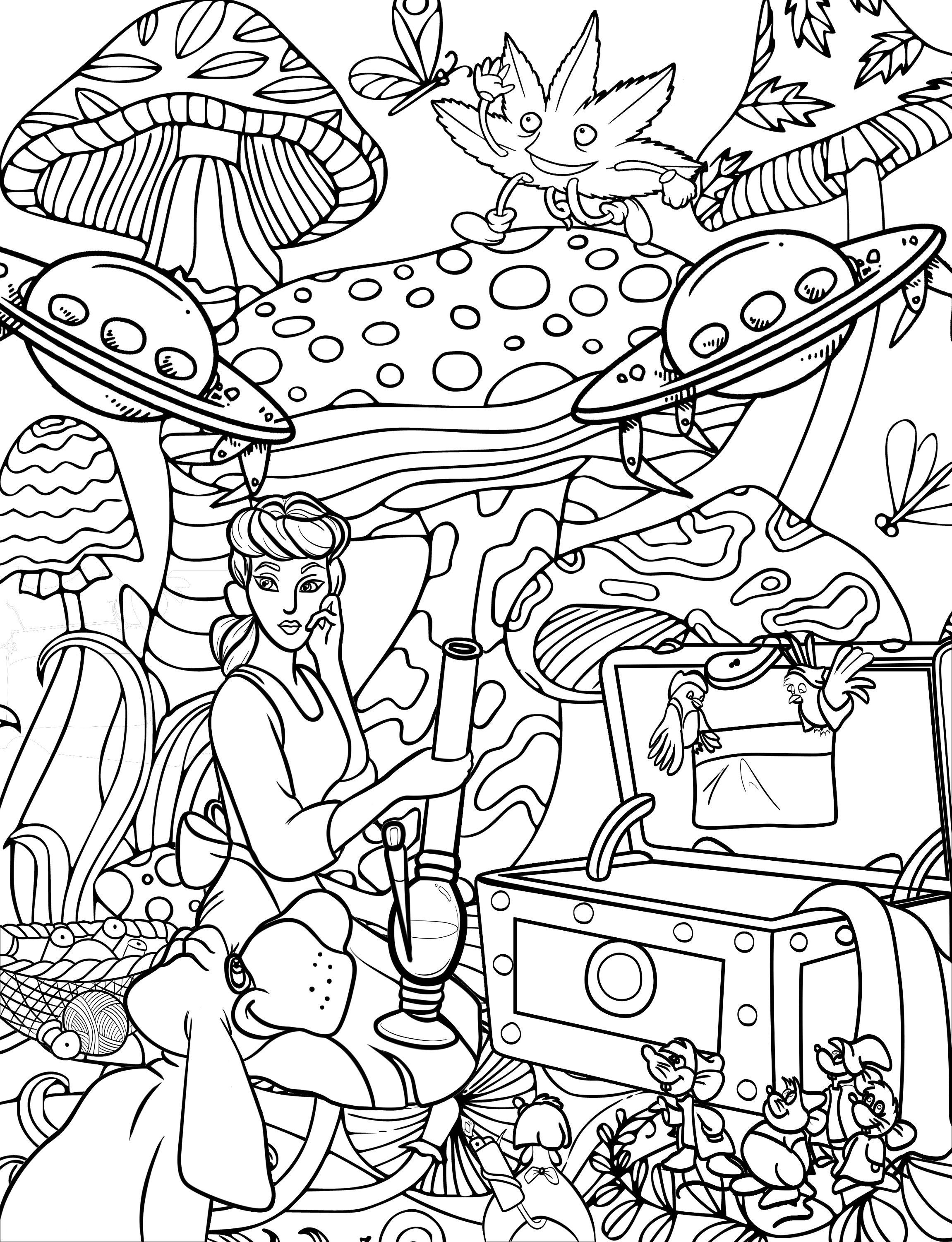 Stoner Coloring Pages for Adult Printables 101