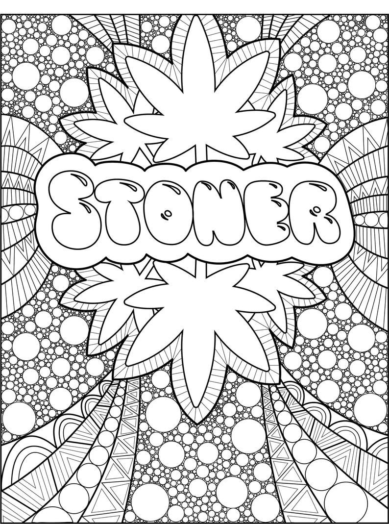 Stoner Coloring Pages for Adult Printables 113