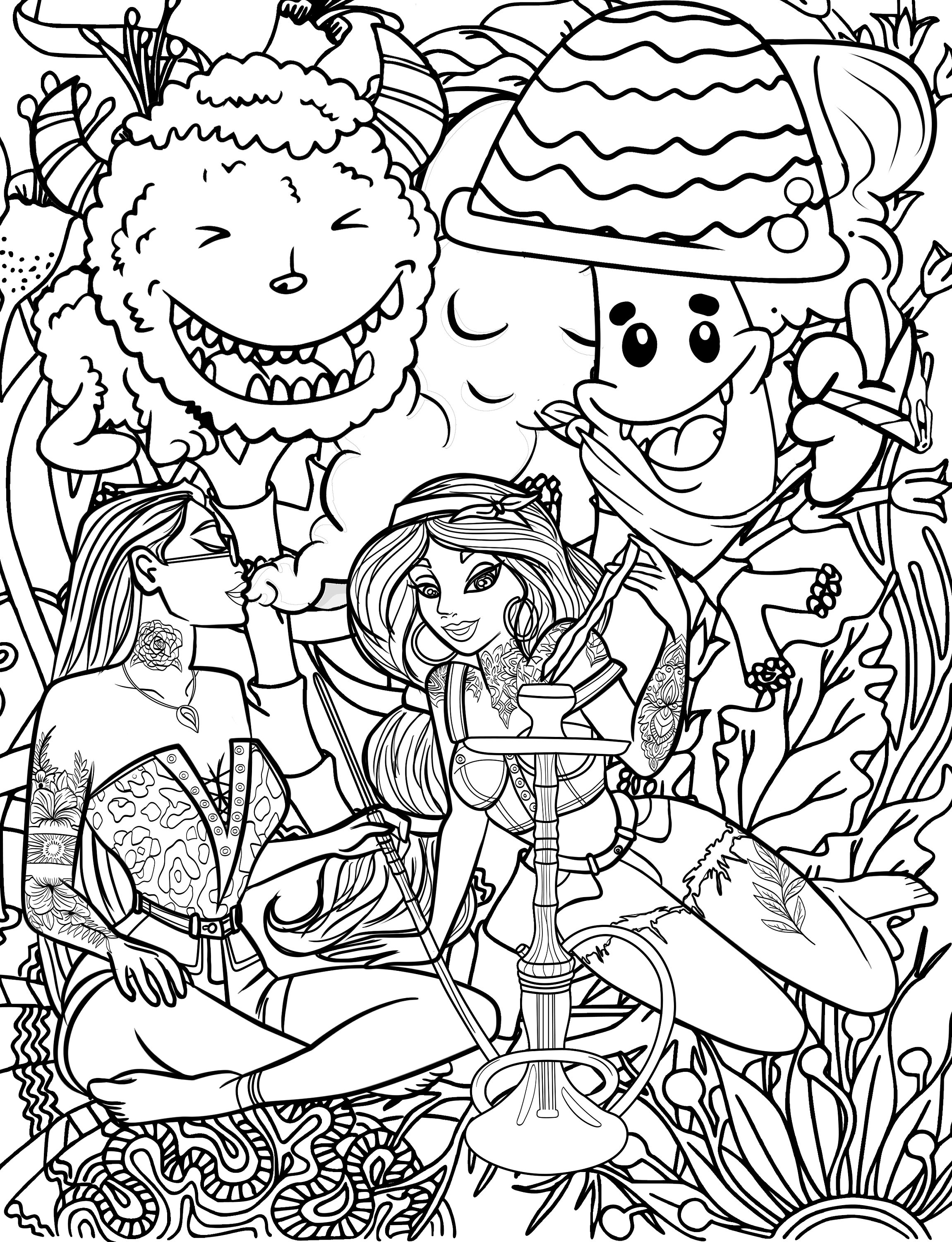 Stoner Coloring Pages for Adult Printables 118