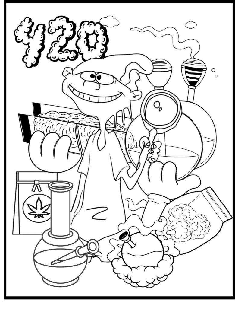 Stoner Coloring Pages for Adult Printables 12