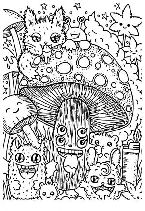 Stoner Coloring Pages for Adult Printables 121