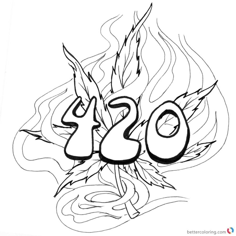 Stoner Coloring Pages for Adult Printables 127