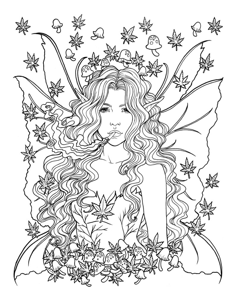 Stoner Coloring Pages for Adult Printables 14