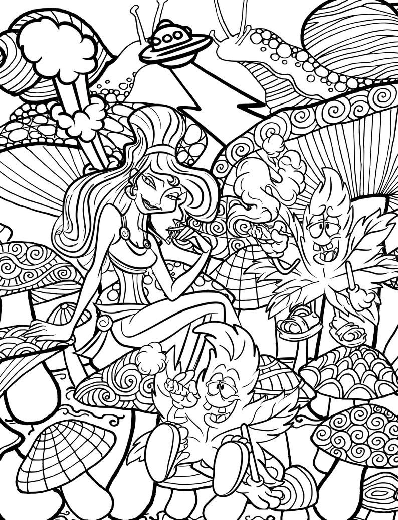 Stoner Coloring Pages for Adult Printables 19