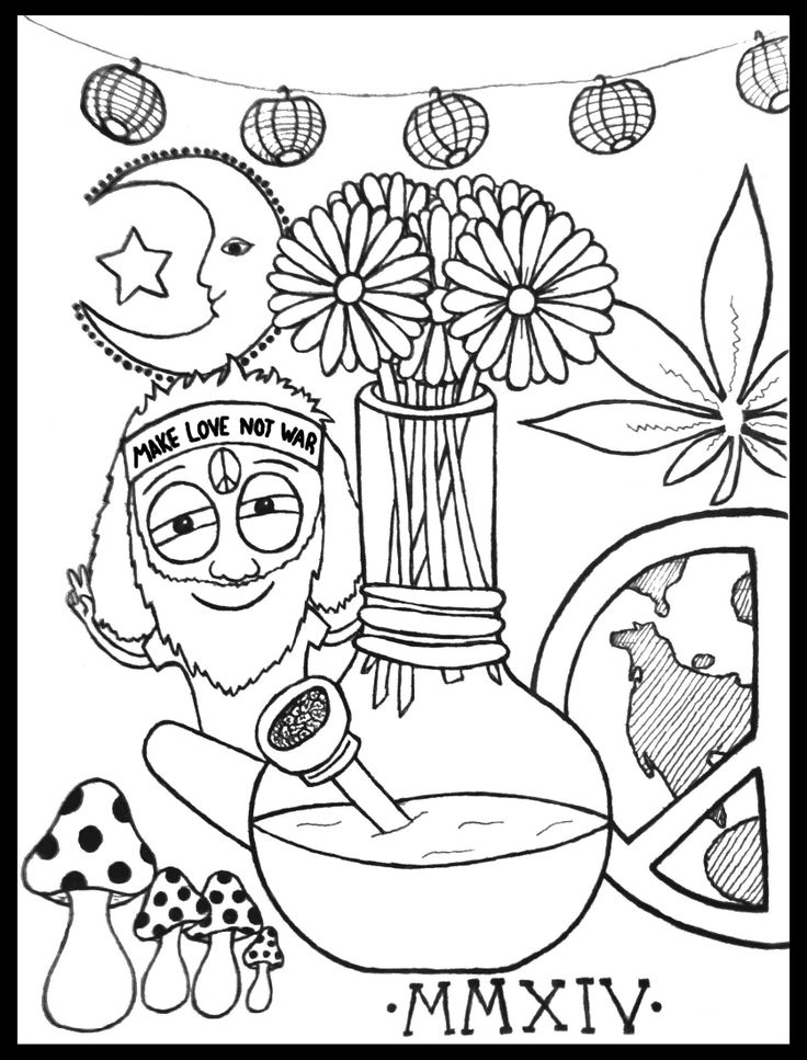 Stoner Coloring Pages for Adult Printables 2