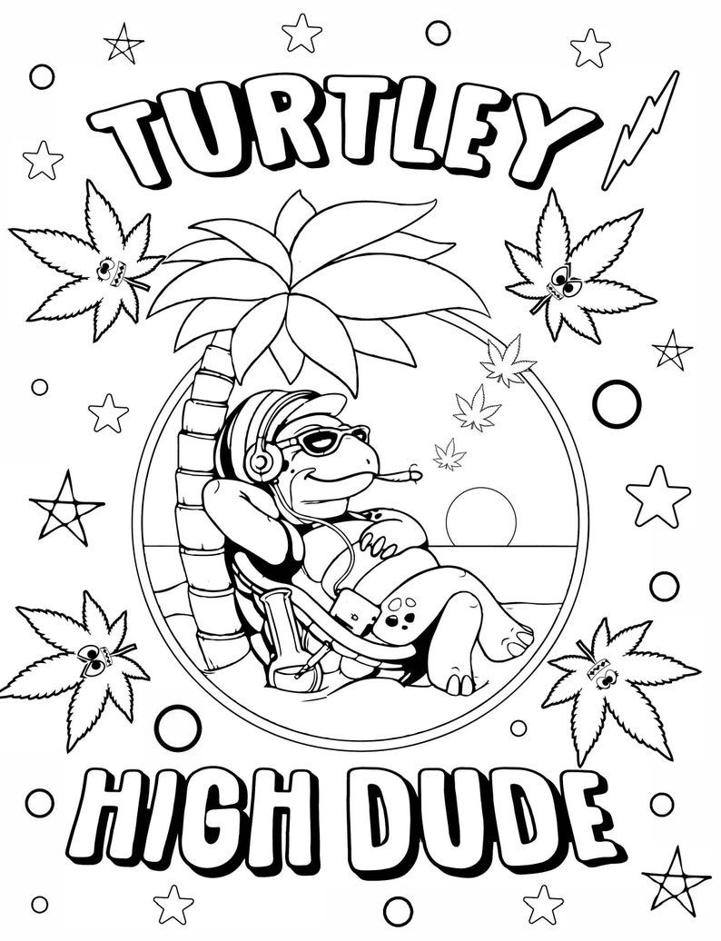 Stoner Coloring Pages for Adult Printables 22