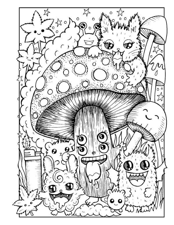 Stoner Coloring Pages for Adult Printables 29