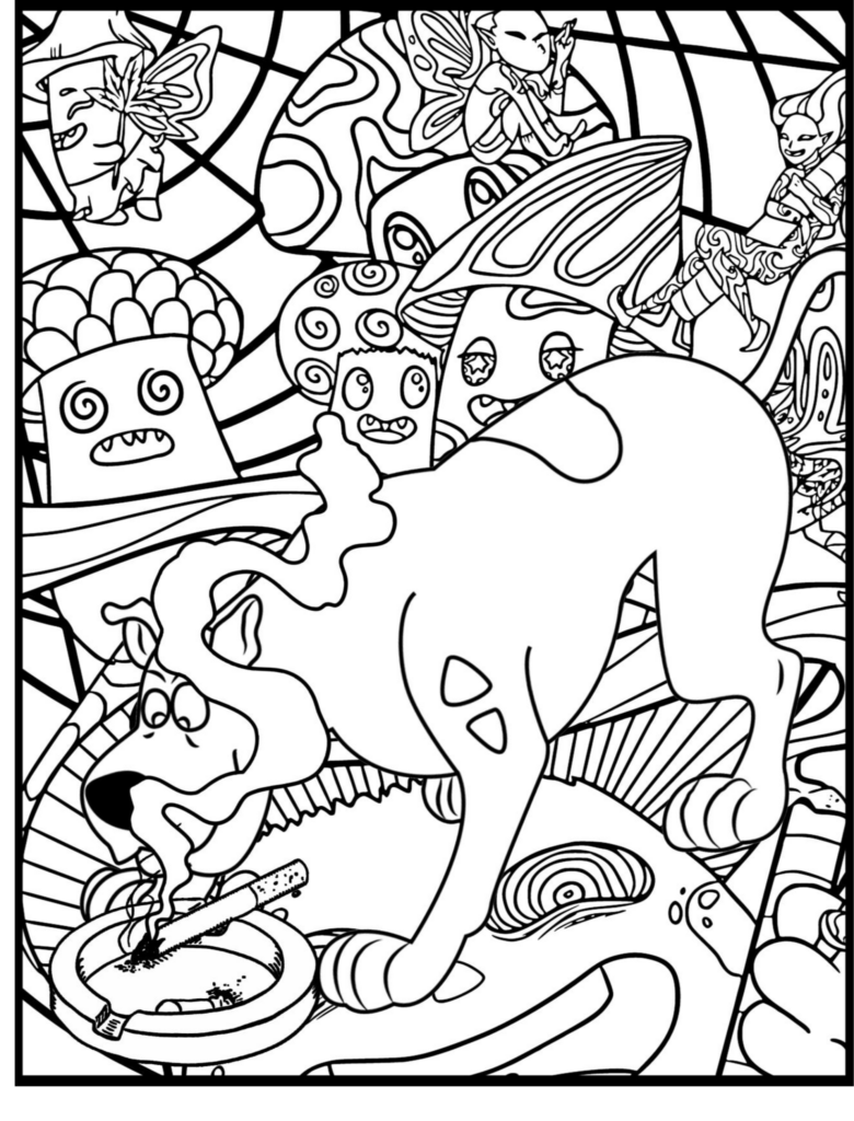 Stoner Coloring Pages for Adult Printables 40