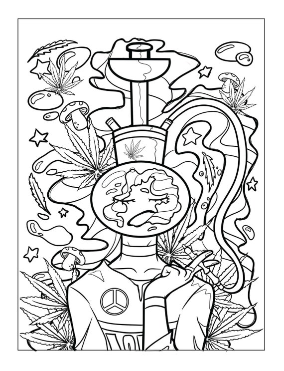 Stoner Coloring Pages for Adult Printables 46