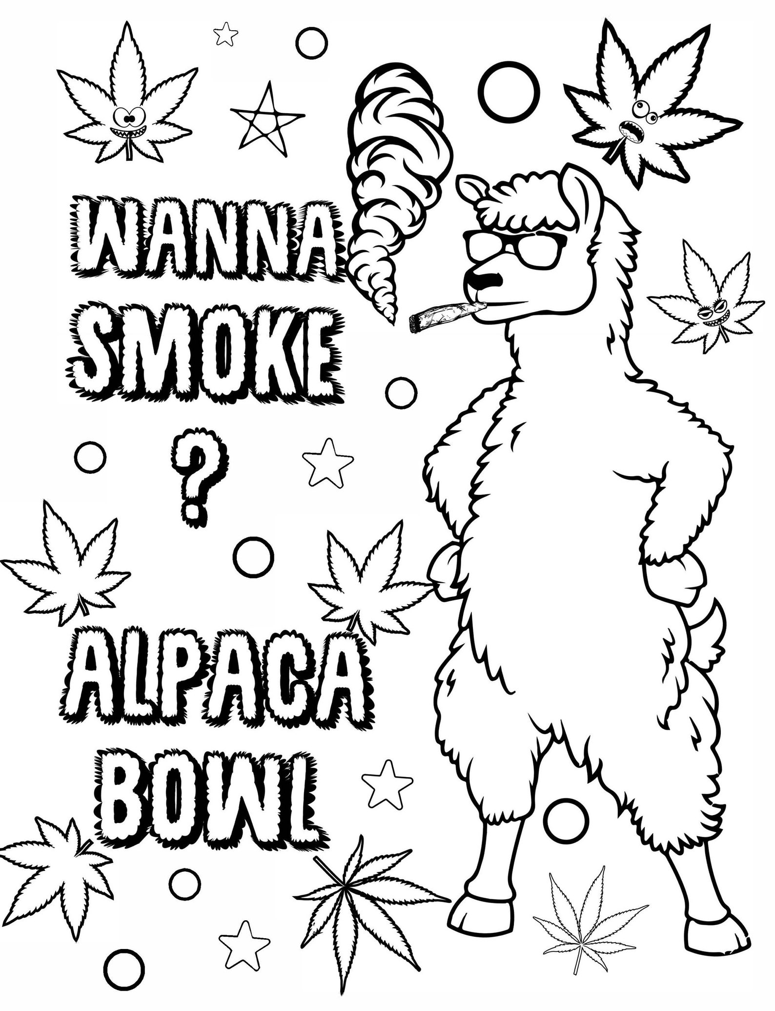 Stoner Coloring Pages for Adult Printables 47