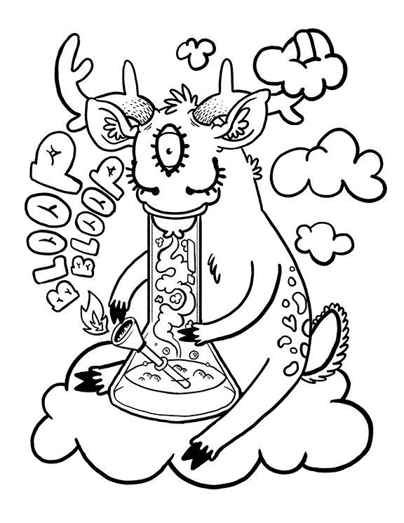 Stoner Coloring Pages for Adult Printables 7