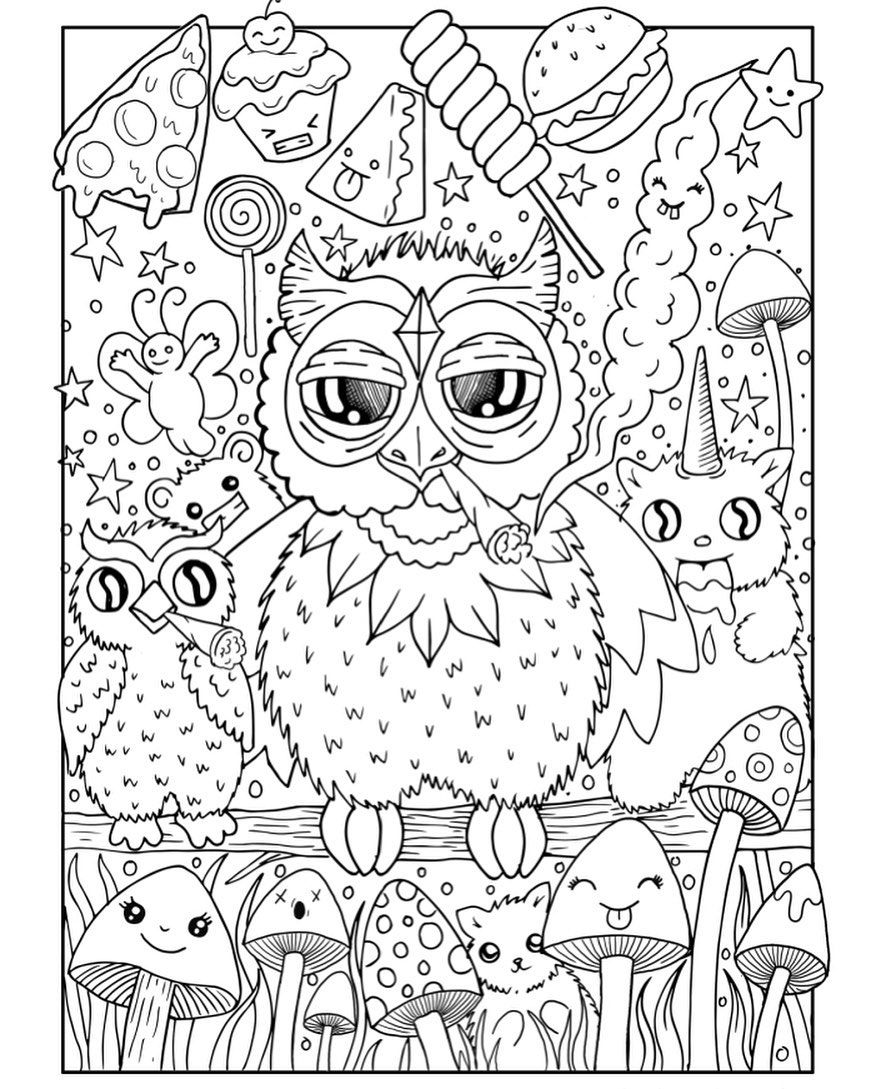 Stoner Coloring Pages for Adult Printables 8