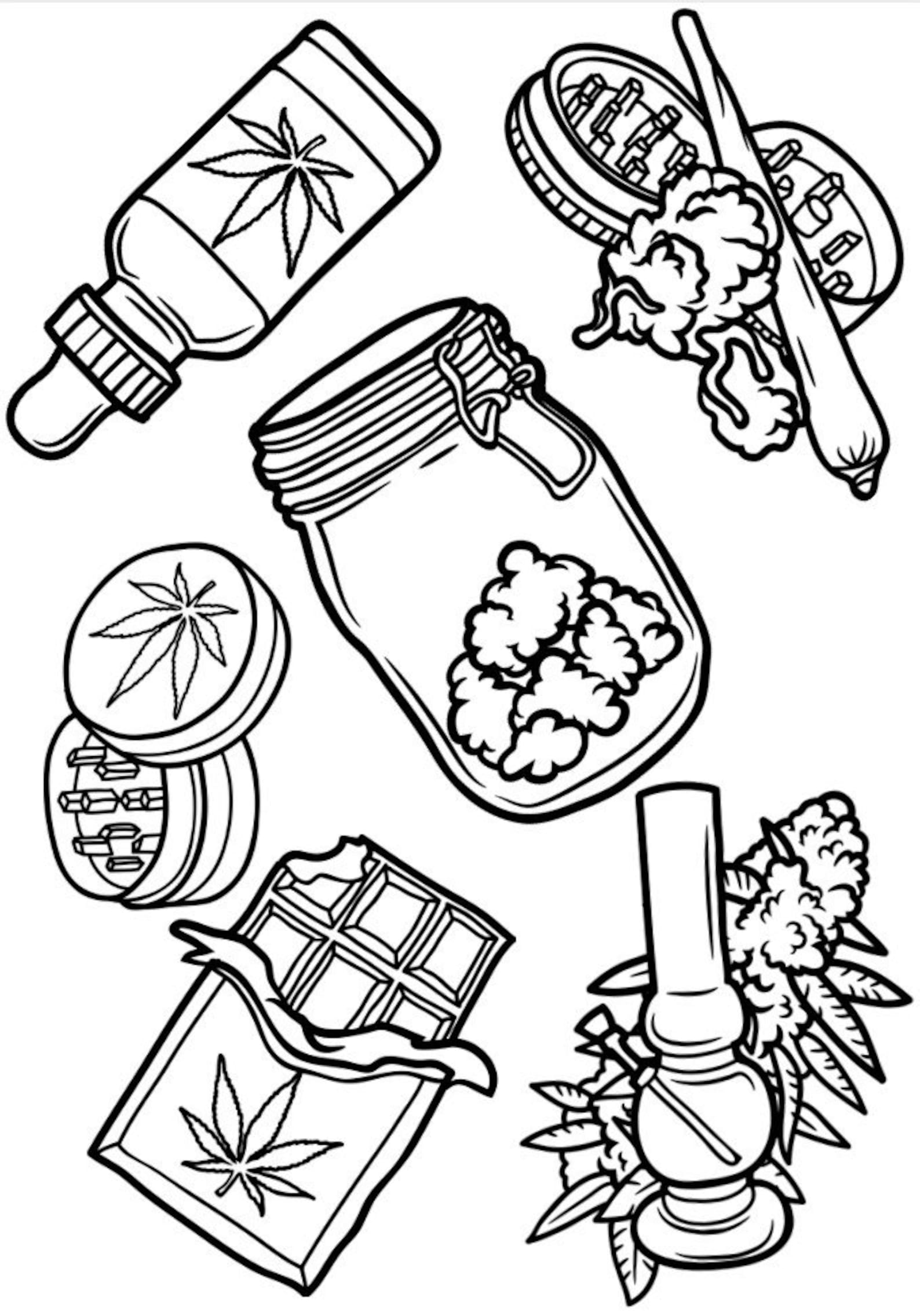 Stoner Coloring Pages for Adult Printables 84