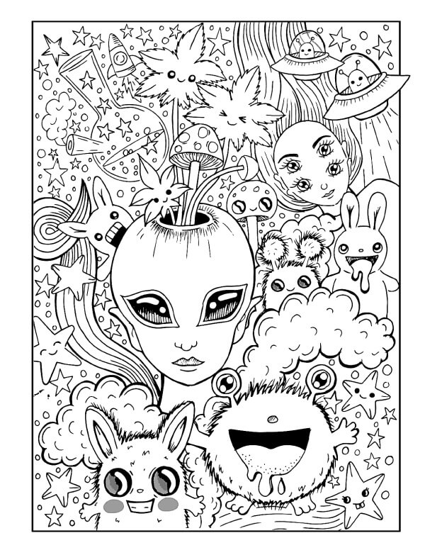 Stoner Coloring Pages for Adult Printables 85