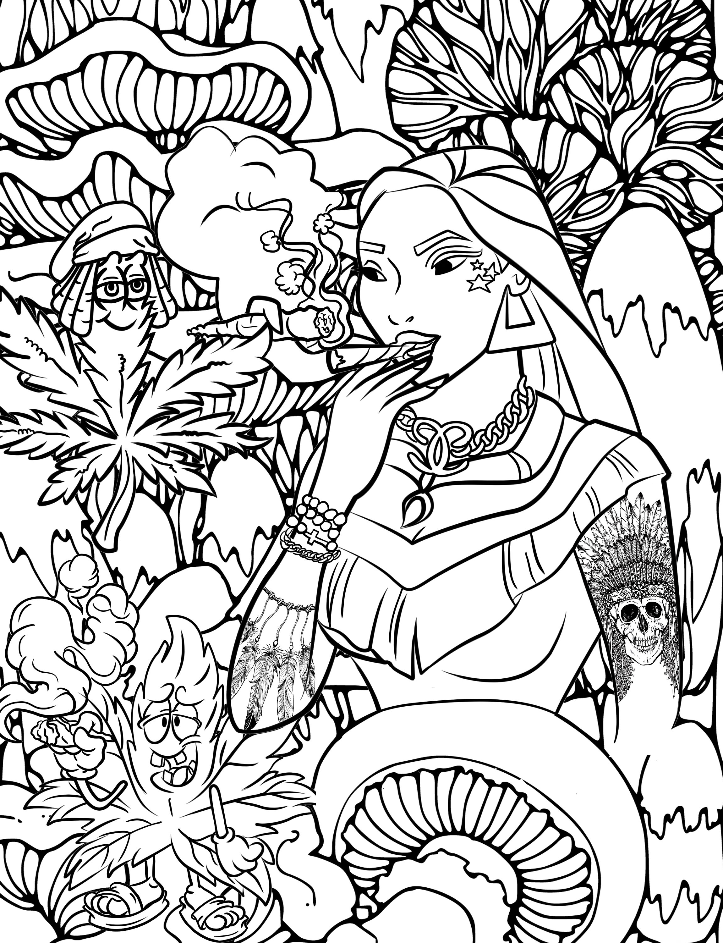 Stoner Coloring Pages for Adult Printables 87