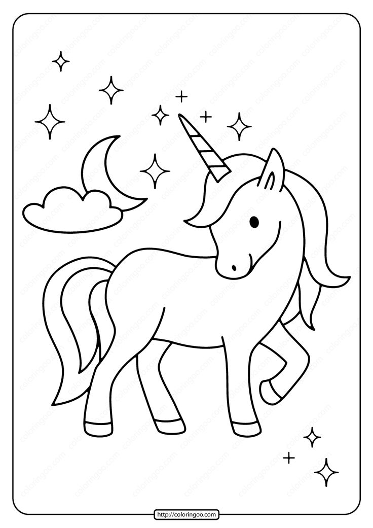 unicorn coloring in pages