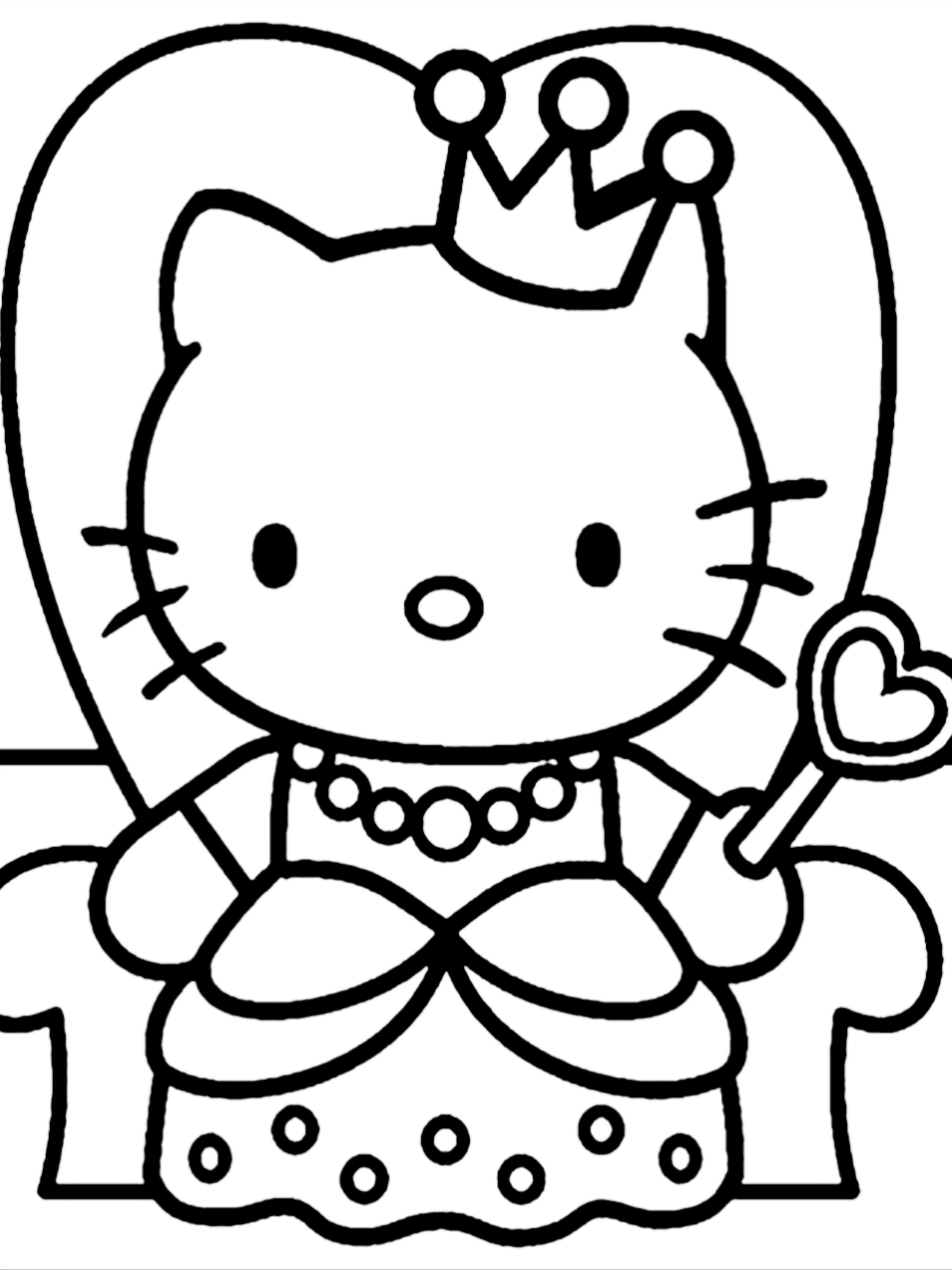 valentine cat coloring page