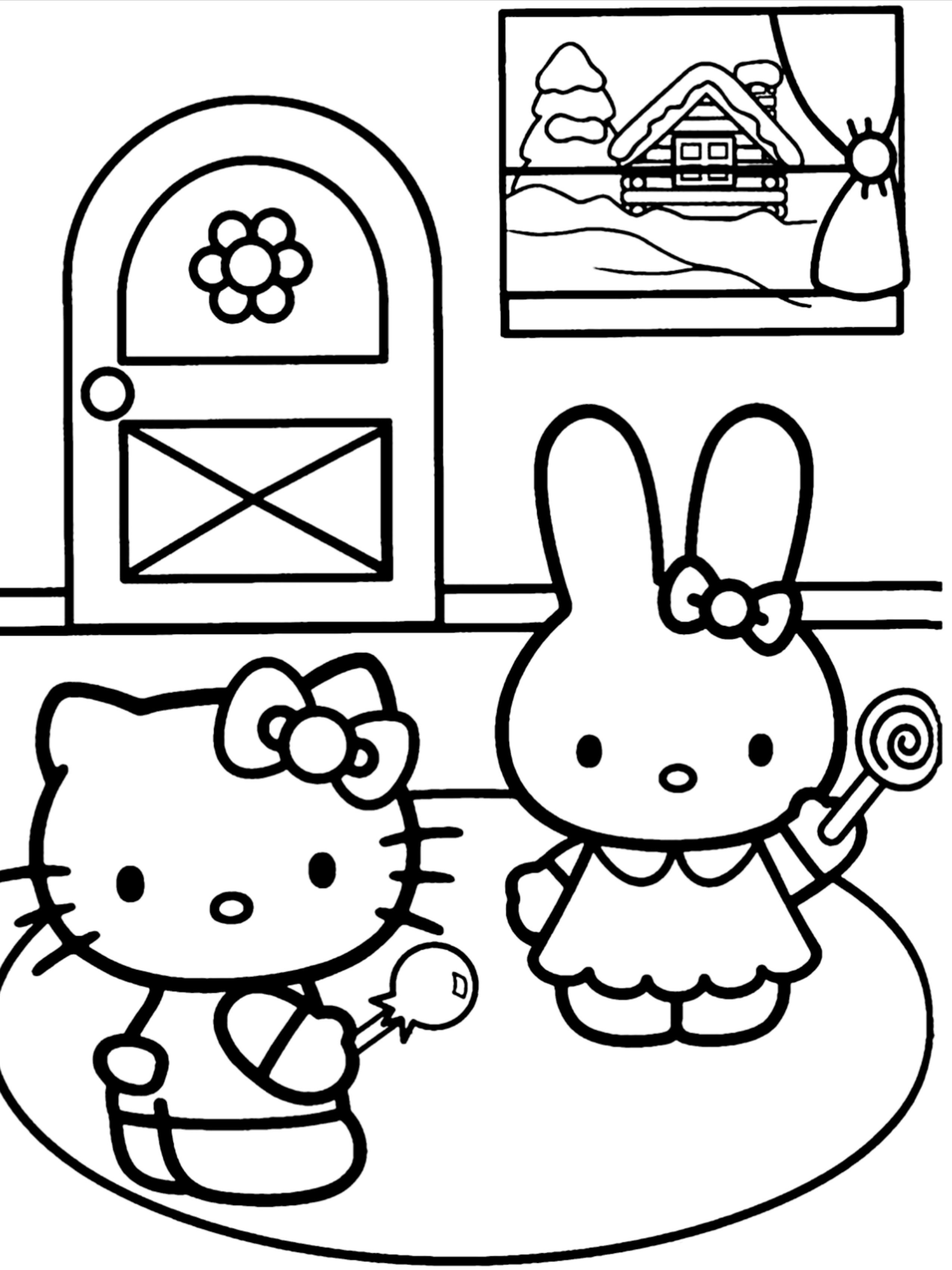 valentines cat coloring pages