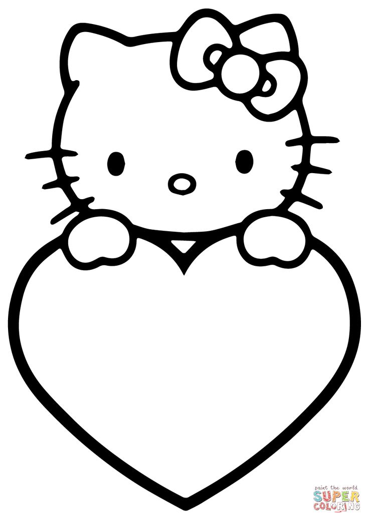 valentines hello kitty drawing