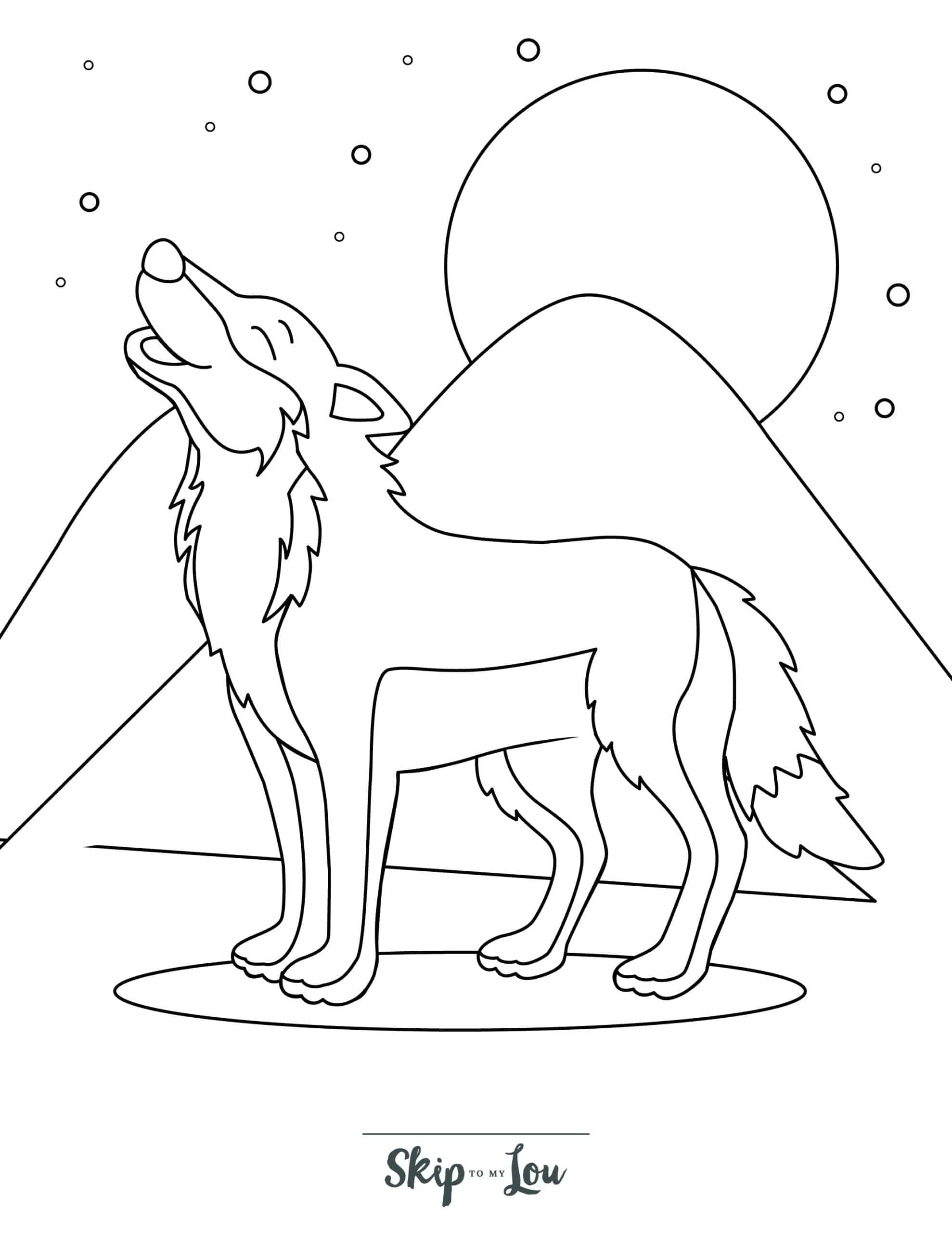 Wolf Coloring Pages FREE Printable 105