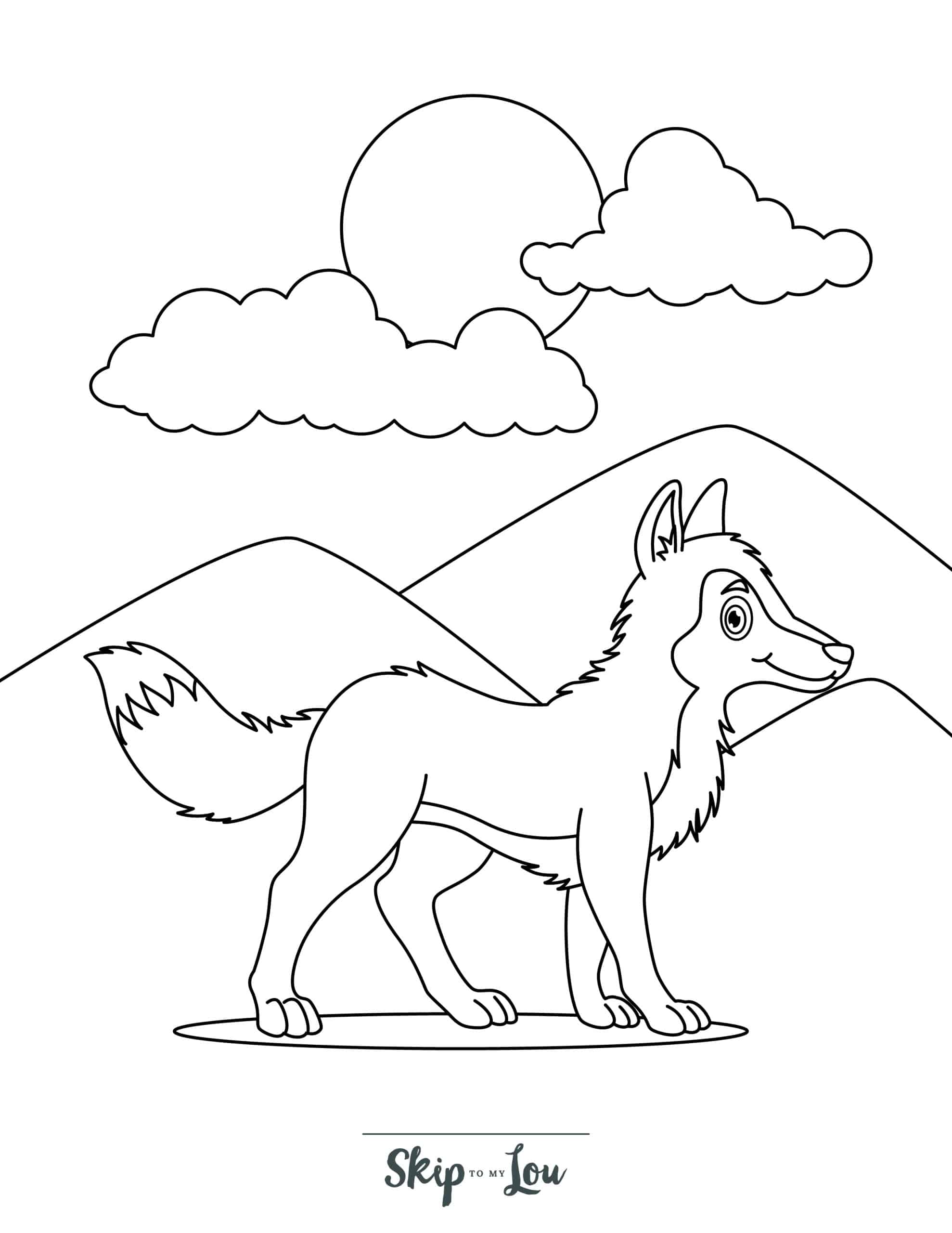 Wolf Coloring Pages FREE Printable 13