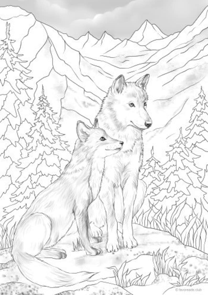 Wolf Coloring Pages FREE Printable 24