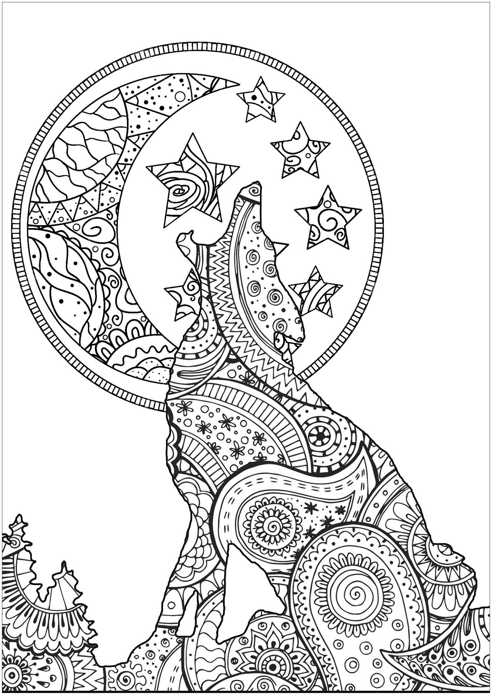 Wolf Coloring Pages FREE Printable 5