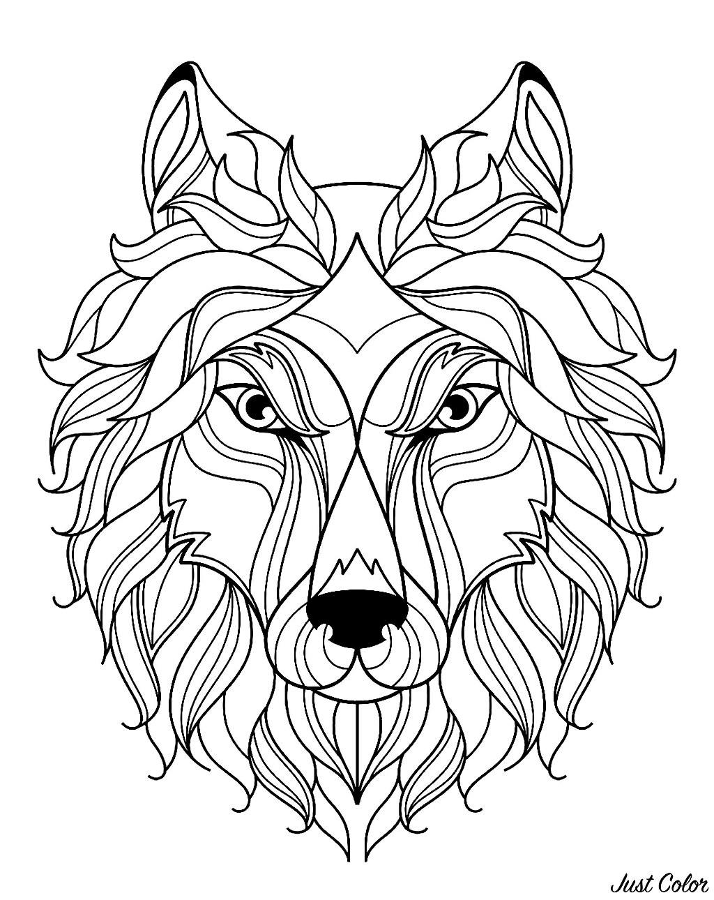 Wolf Coloring Pages FREE Printable 71