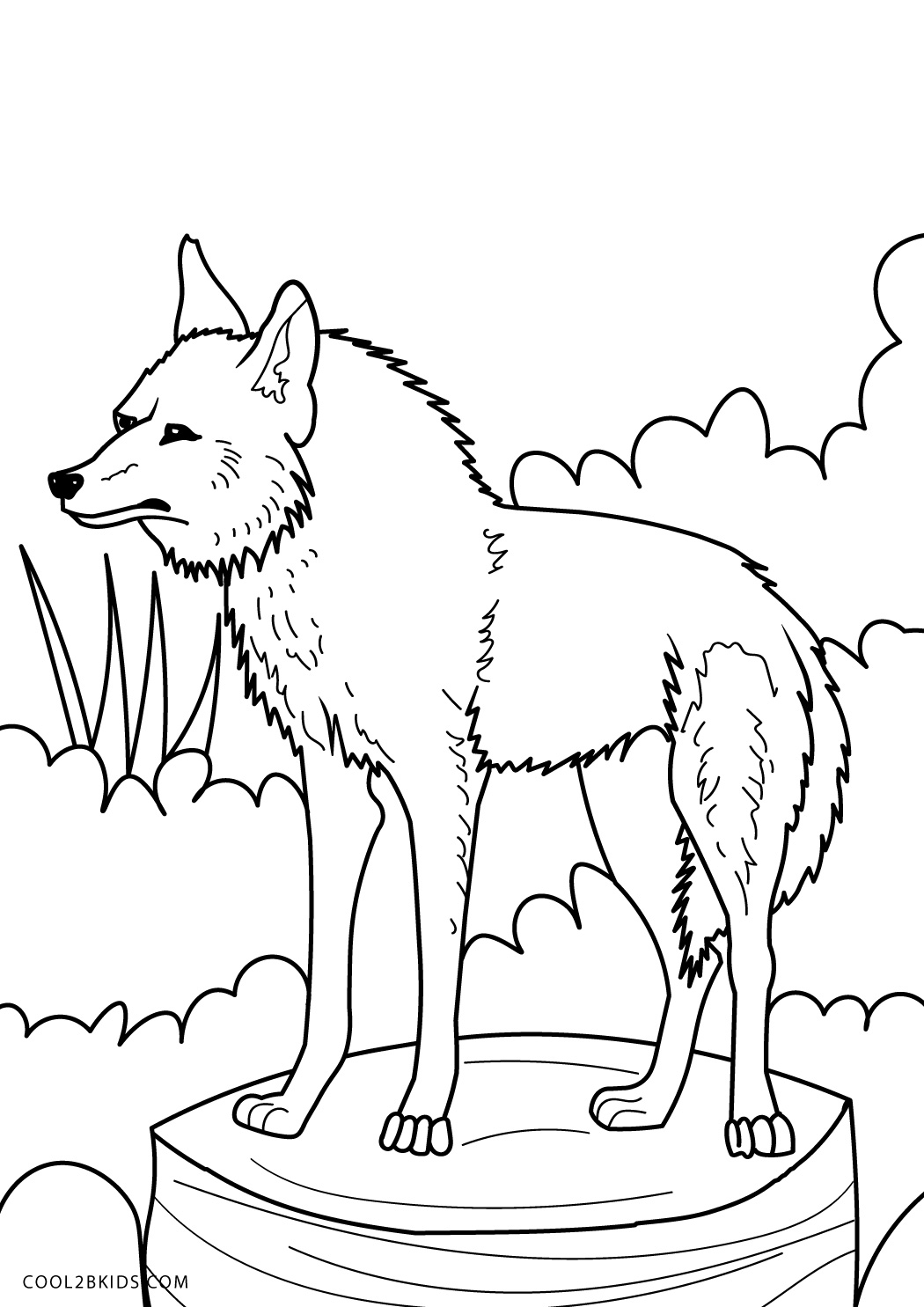 Wolf Coloring Pages FREE Printable 9