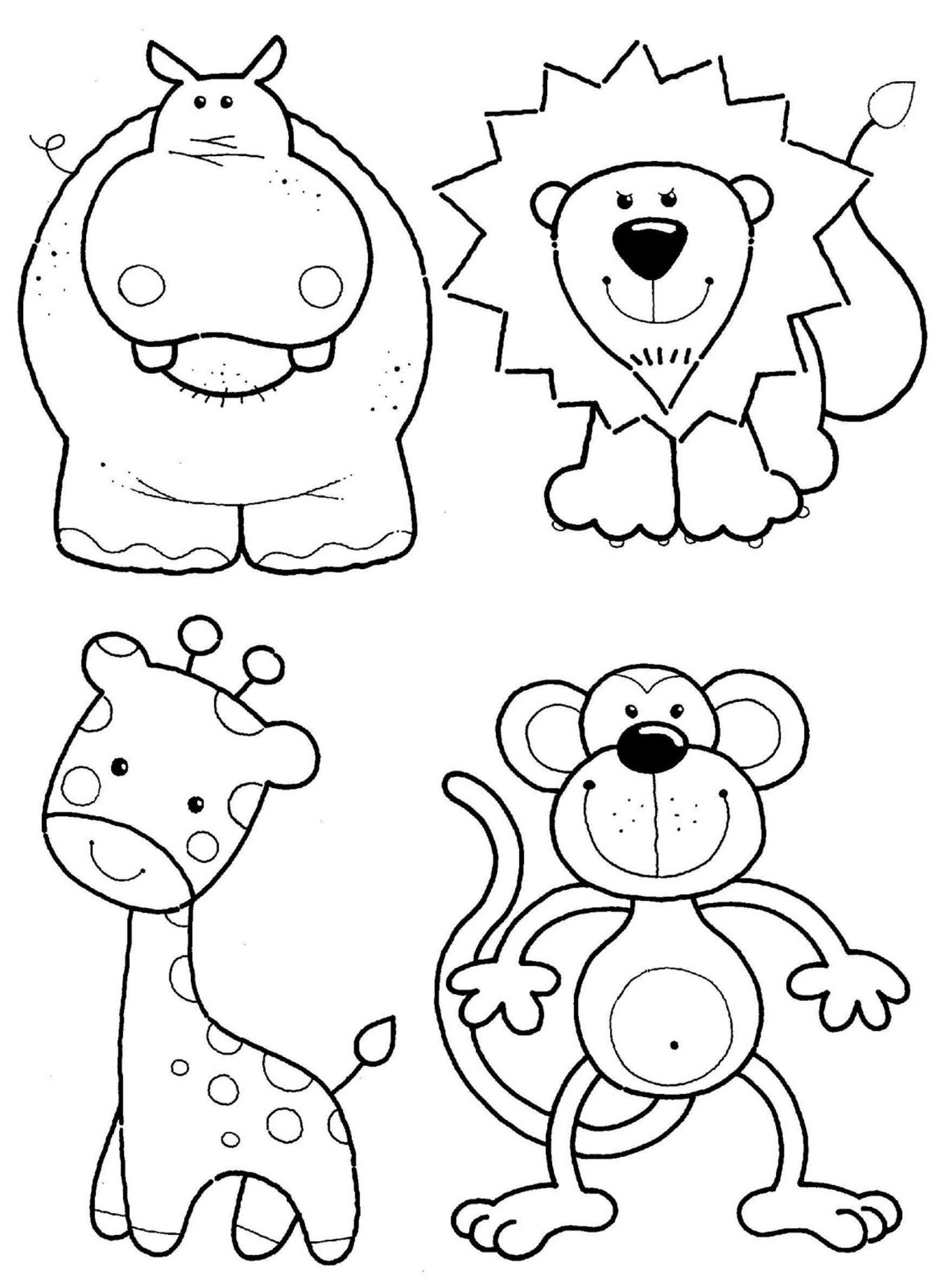 100+ Cartoon Animals Coloring Pages You Can't Miss 112