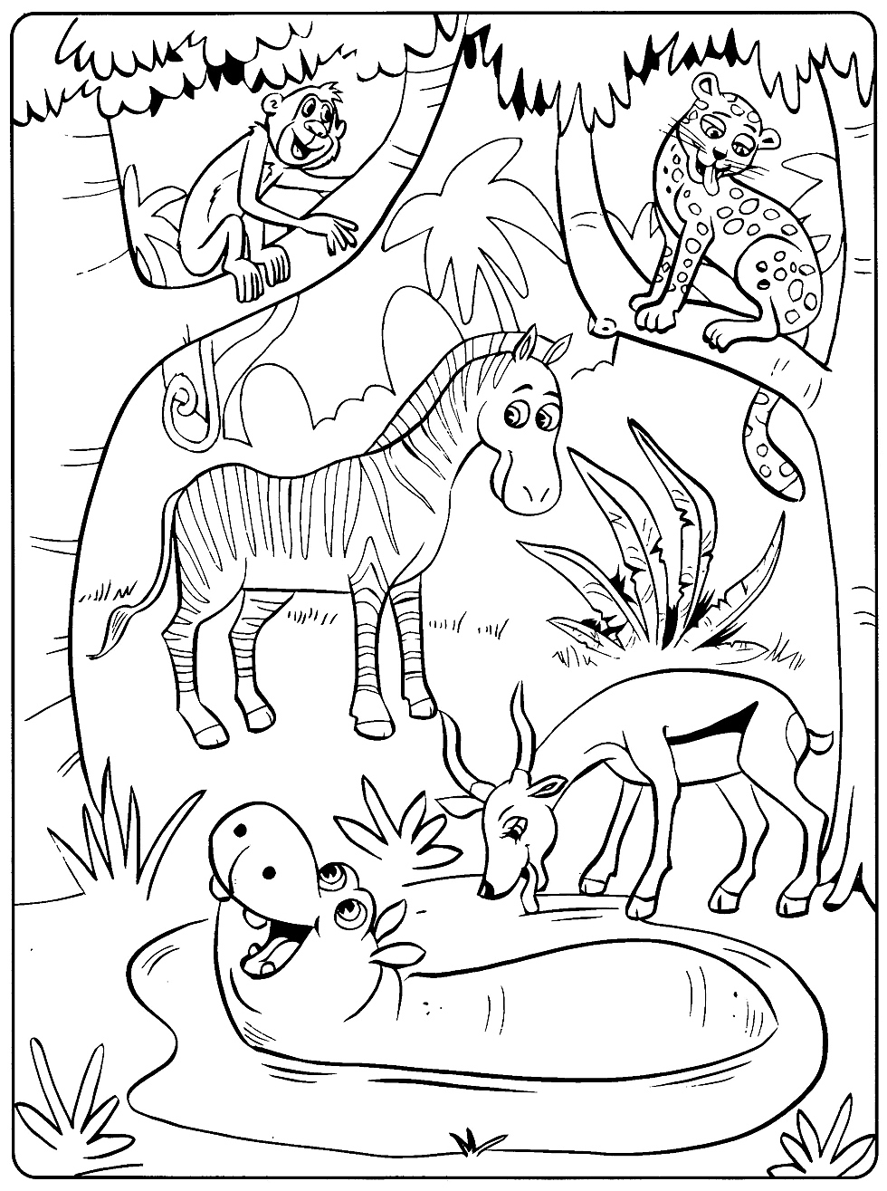 100+ Cartoon Animals Coloring Pages You Can't Miss 127