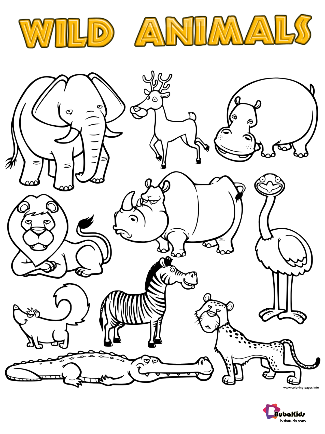 100+ Cartoon Animals Coloring Pages You Can't Miss 15