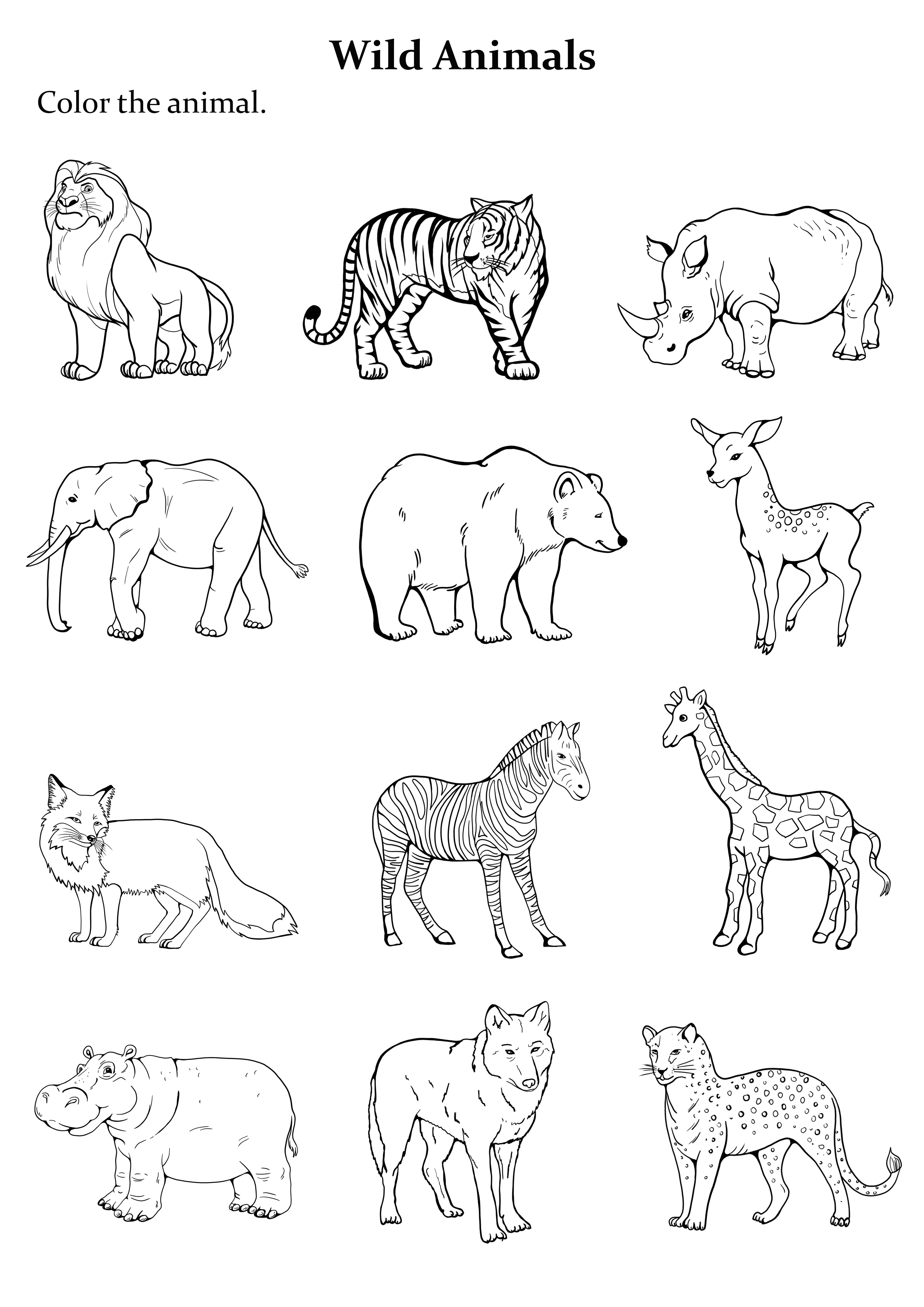 100+ Cartoon Animals Coloring Pages You Can't Miss 30