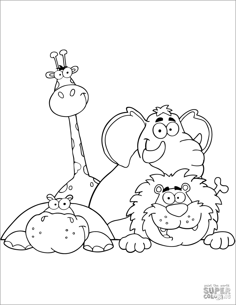 100+ Cartoon Animals Coloring Pages You Can't Miss 99